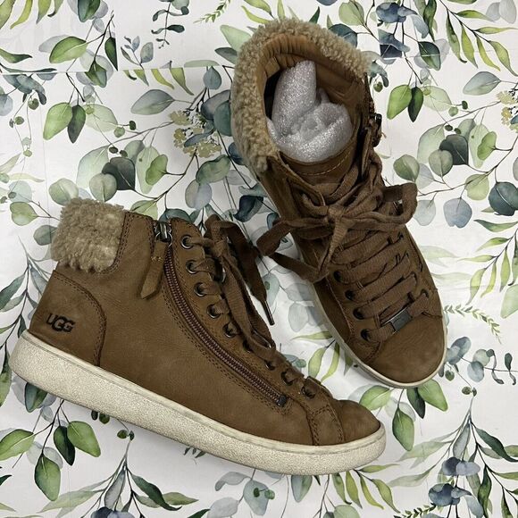 UGG Chestnut Alameda Mid Zip Ankle Boots 8 - Picture 2 of 8